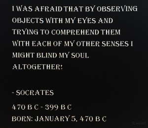 Socrates Quote In Negative Photograph