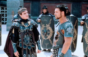 Gladiator - Commodus and Maximus meet in the Coliseum arena