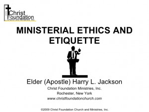 Ministerial Ethics And Etiquette[1]