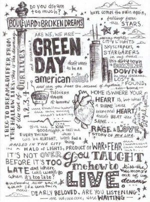 love you green day , but i hate how artisicly challanged i am .. :(