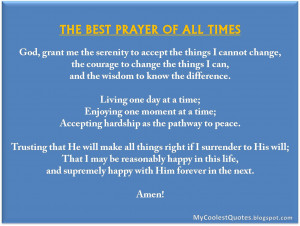The Best Prayer Of All Times…
