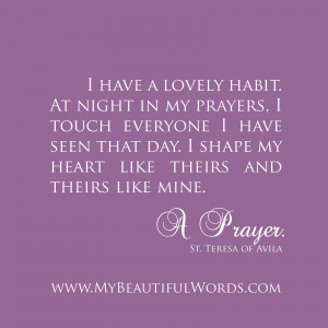 At Night in My Prayers...