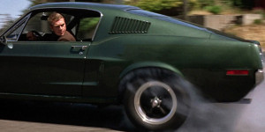 Bullitt movie, Steve McQueen in car
