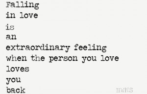 Falling In Love Is an Extraordinary feeling when the person you loves ...