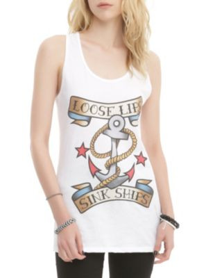 Loose Lips Sink Ships Girls Tank Top!!! WWII quote!!!