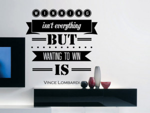 Vince Lombardi quote motivational typography wall decal office home ...
