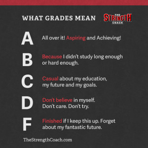 ... the importance of getting good grades in the “University of Life