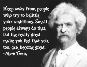 Mark Twain on people who belittle others