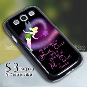 Disney Tinkerbell Quotes Design for Samsung S3 9300 Case