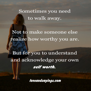 Acknowledge Your Own Self Worth