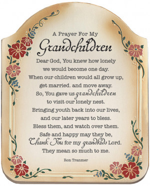 Prayer For My Grandchildren Plaque