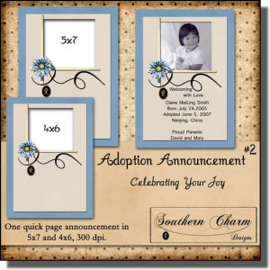adoption information scrapbook