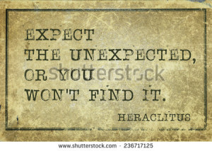 ... Greek philosopher Heraclitus quote printed on grunge vintage cardboard