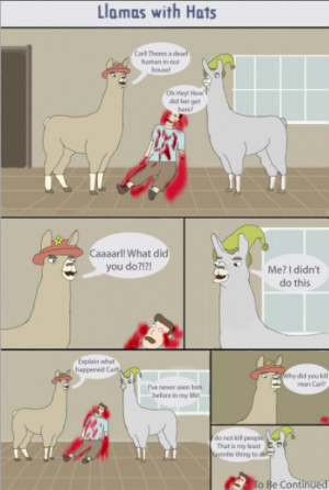 Llamas With Hats Comic Page 1 by Karinart8