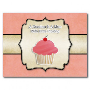 Grandma Cupcake Quote Post Card