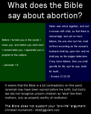 Anti Abortion Quotes Bible What does the bible say about