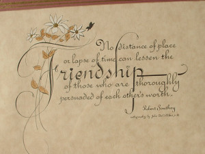 vintage framed friendship quote by Robert Southey, romantic English ...