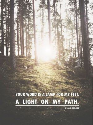 Psalm 119:105-lamp for my feet: just enough light to see a little way ...