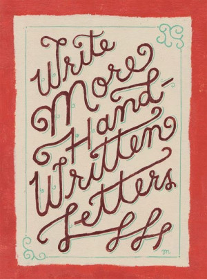 Write more hand-written letters