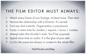 Non Technical Rules For Film Editors You Must Know