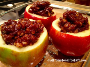 Healthy Baked Cinnamon Walnut Apples