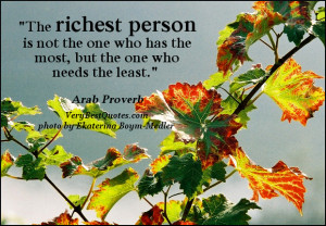 Contentment quotes, richest person quote picture