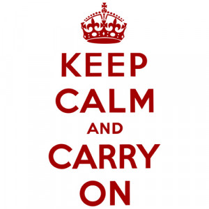 Keep Calm and Carry On Wall Sticker Quote