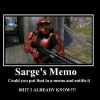 red vs blue caboose funny motivational poster photo: Sarge Memo Sarge ...