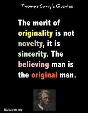 Thomas Carlyle quote on originality.