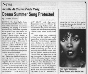 at Donna Summer appearances, including this Boston Gay Pride ...