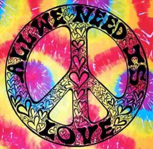 All We Need Is Love Tie Dye Tapestry