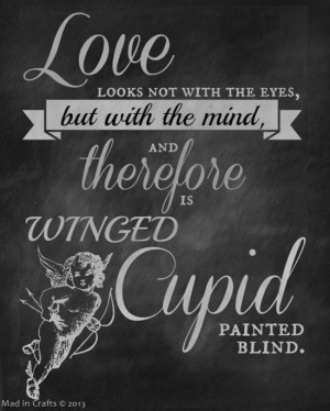 Printable Chalkboard Shakespeare Quotes for Valentine’s Day