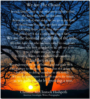 Genealogy Poem Who