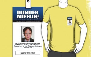 Dwight Schrute The Office ID Badge Shirt by zorpzorp