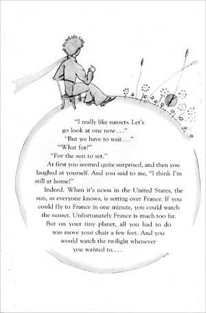 Here’s a page from The Little Prince :