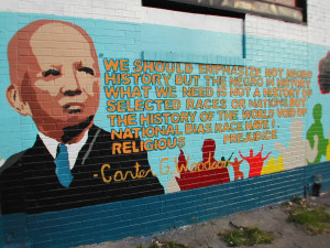 Mural near Woodson's former home in the Shaw neighborhood of ...