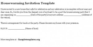 Housewarming Invitation Template
