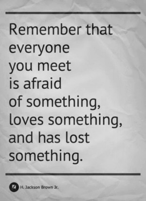 ... meet is afraid of something, loves something and has lost something