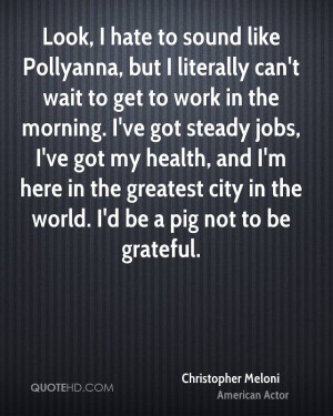 literally can't wait to get to work in the morning. I've got steady ...