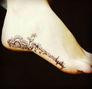 Serendipity Foot Tattoo Serendipity. via steph ziegler