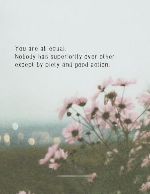 Muhammad pbuh quotes about equality