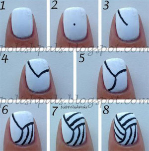 Volleyball Nail Art Tutorial. When you have a volleyball game, get ...