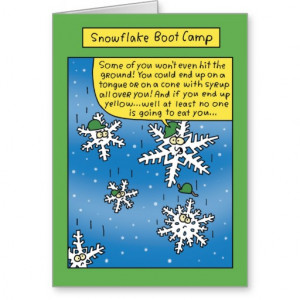 Snowflake Boot Camp Funny Card