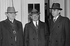 The top three leaders of the CIO John L Lewis left Sidney Hillman