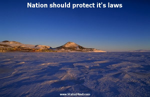 Nation should protect it's laws - Hippocrates Quotes - StatusMind.com