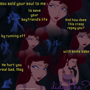 ... include: disney movie, disney hades, hercules, meg and disney quotes