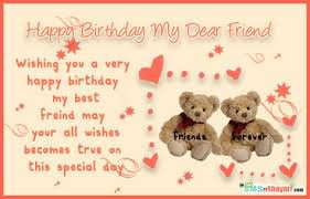 Happy Birthday My Dear Friend Quote Graphic