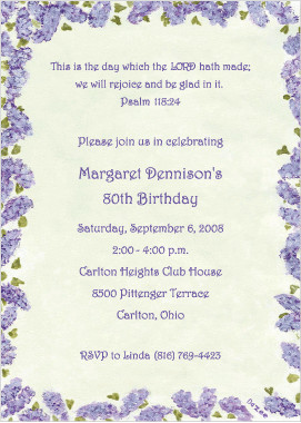 Back to 80th Birthday Invitations