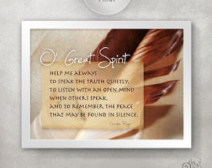 Native American Cherokee Indian Prayer 5x7 / Native American Art ...