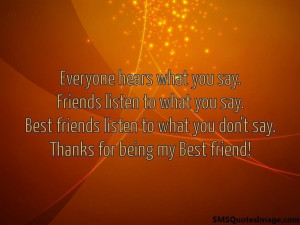 Thanks for being my Best friend...